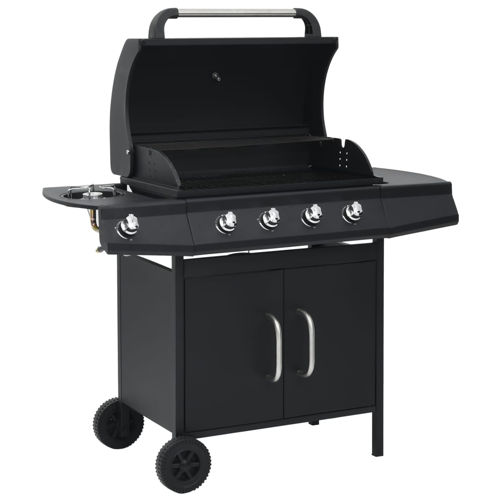 Barbecue E Griglia A Gas 4+1 Fornelli In Acciaio Inox