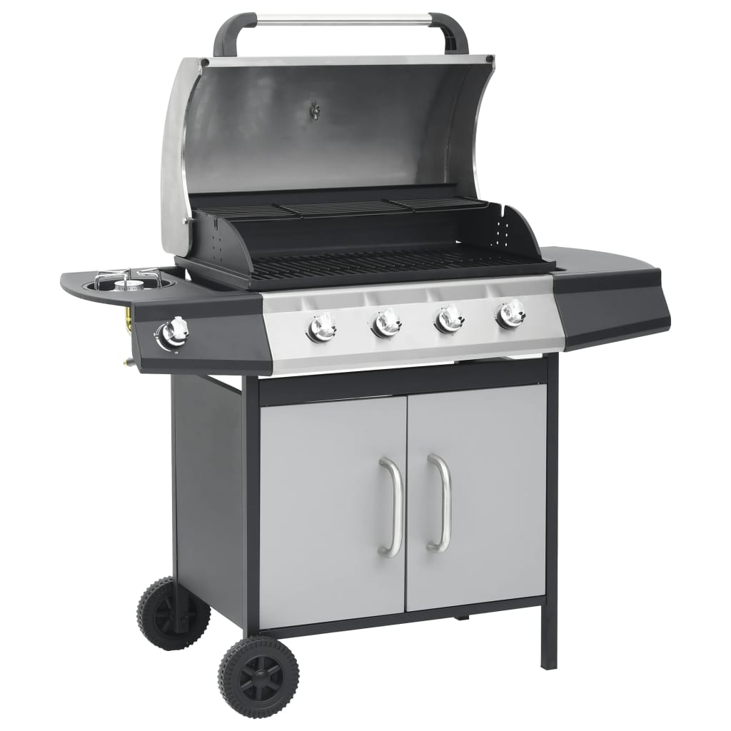 Barbecue E Griglia A Gas 4+1 Fornelli In Acciaio Inox
