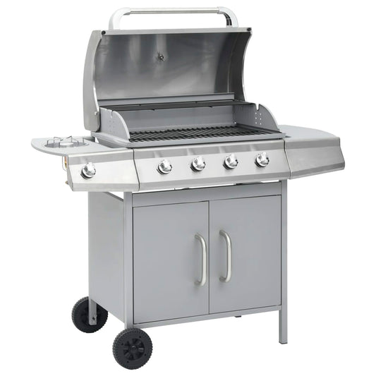 Barbecue E Griglia A Gas 4+1 Fornelli In Acciaio Inox