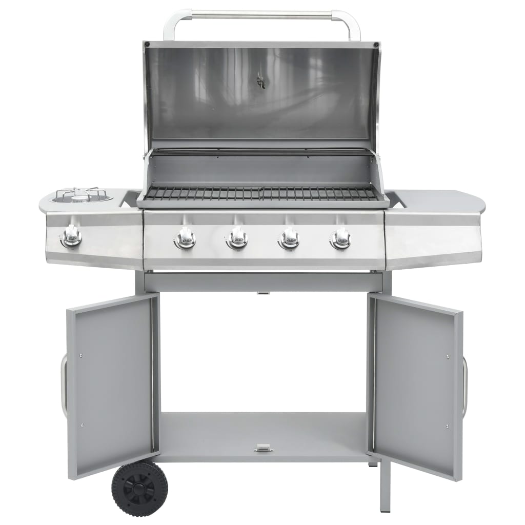 Barbecue E Griglia A Gas 4+1 Fornelli In Acciaio Inox