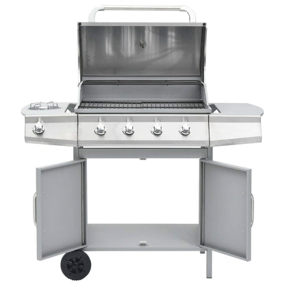 Barbecue E Griglia A Gas 4+1 Fornelli In Acciaio Inox