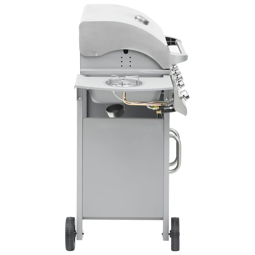 Barbecue E Griglia A Gas 4+1 Fornelli In Acciaio Inox