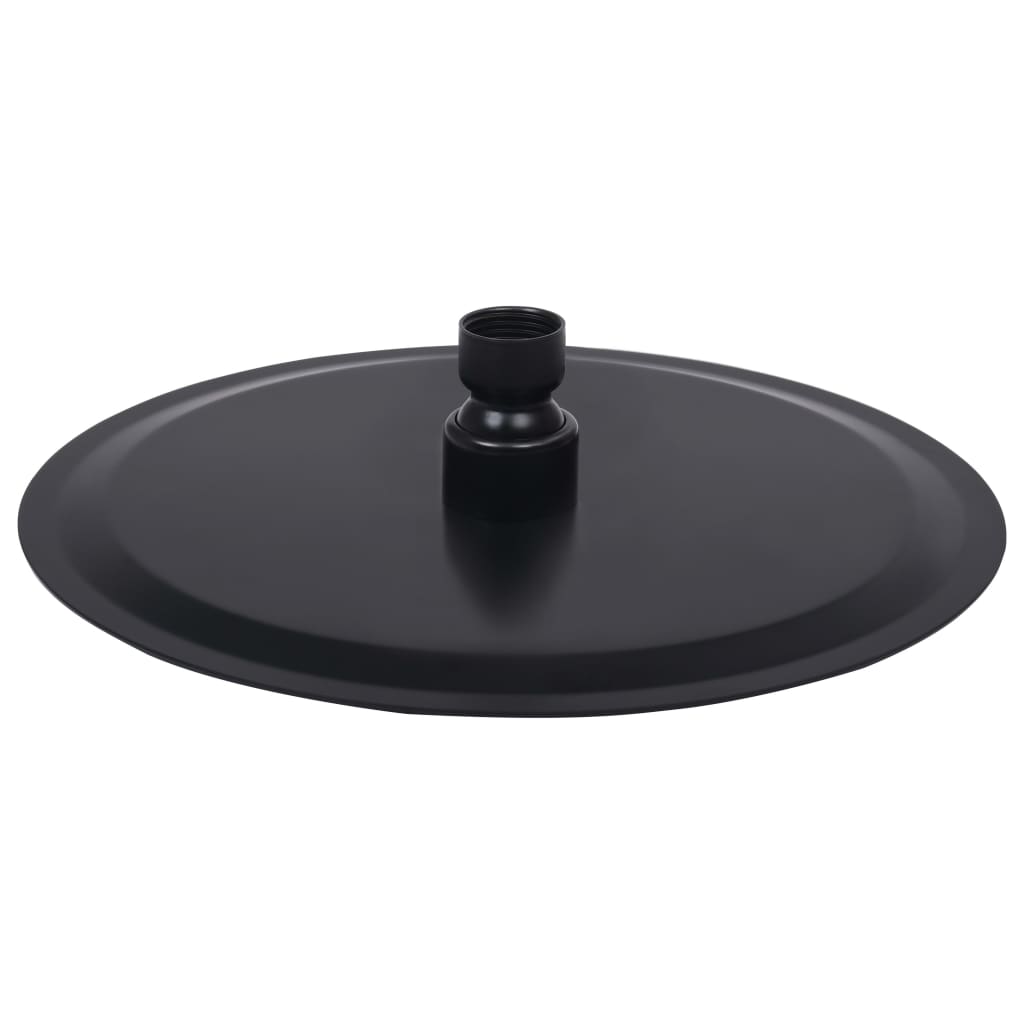 Testa Doccia A Pioggia In Acciaio Inox 20 Cm Rotonda Nera Nero