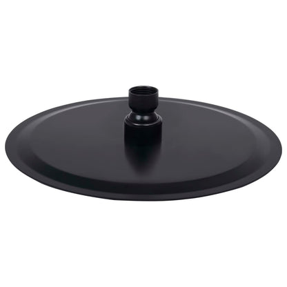 Testa Doccia A Pioggia In Acciaio Inox 20 Cm Rotonda Nera Nero