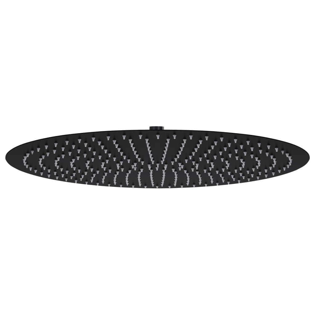 Testa Doccia A Pioggia In Acciaio Inox 20 Cm Rotonda Nera Nero