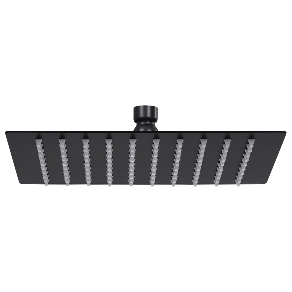 Testa Doccia A Pioggia In Acciaio Inox 20 Cm Rotonda Nera Nero
