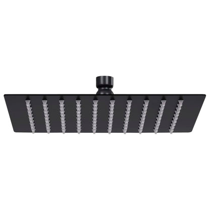 Testa Doccia A Pioggia In Acciaio Inox 20 Cm Rotonda Nera Nero