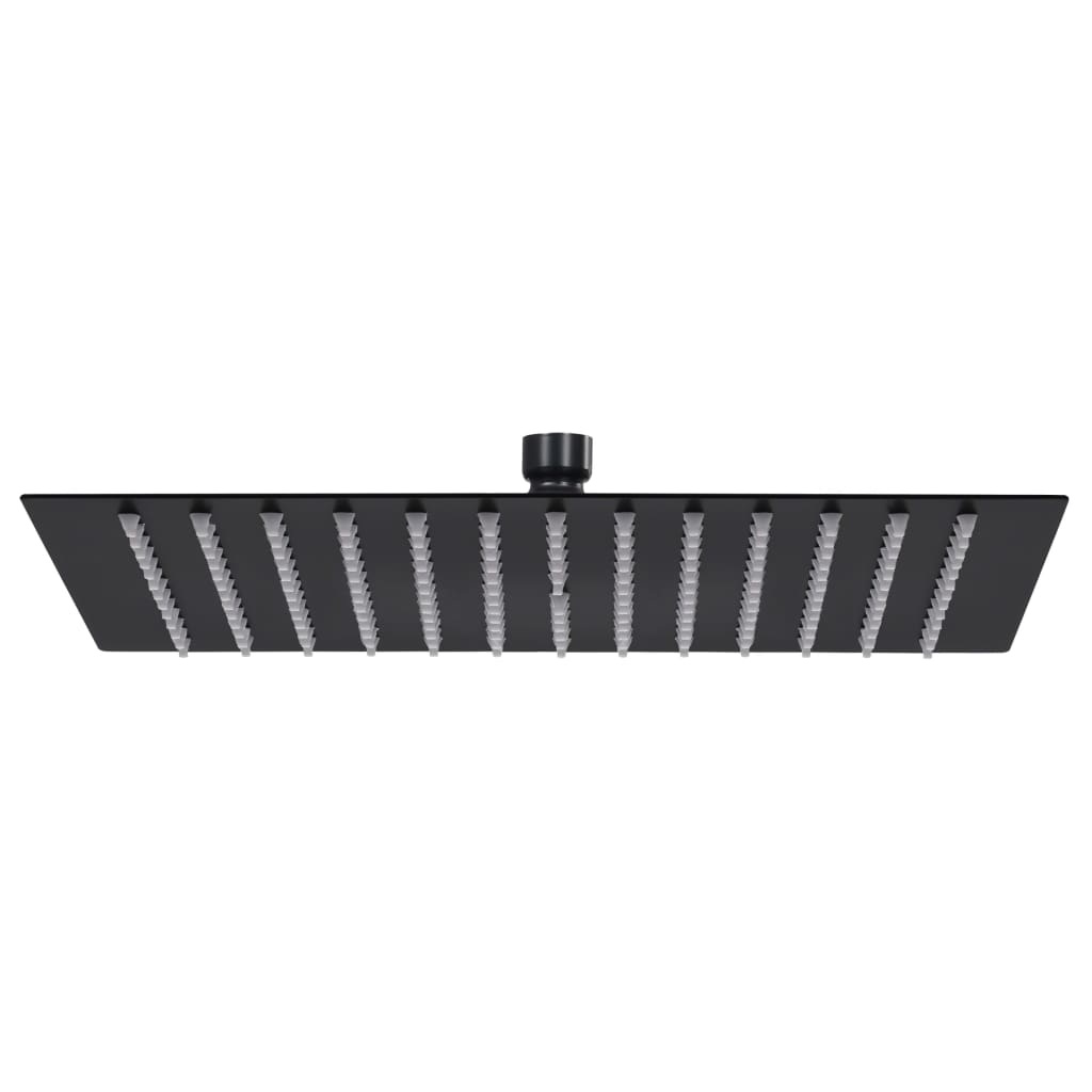 Testa Doccia A Pioggia In Acciaio Inox 20 Cm Rotonda Nera Nero