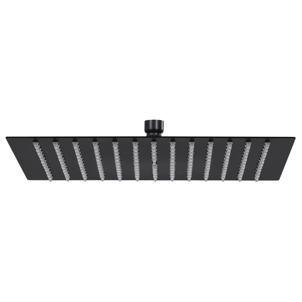 Testa Doccia A Pioggia In Acciaio Inox 20 Cm Rotonda Nera Nero