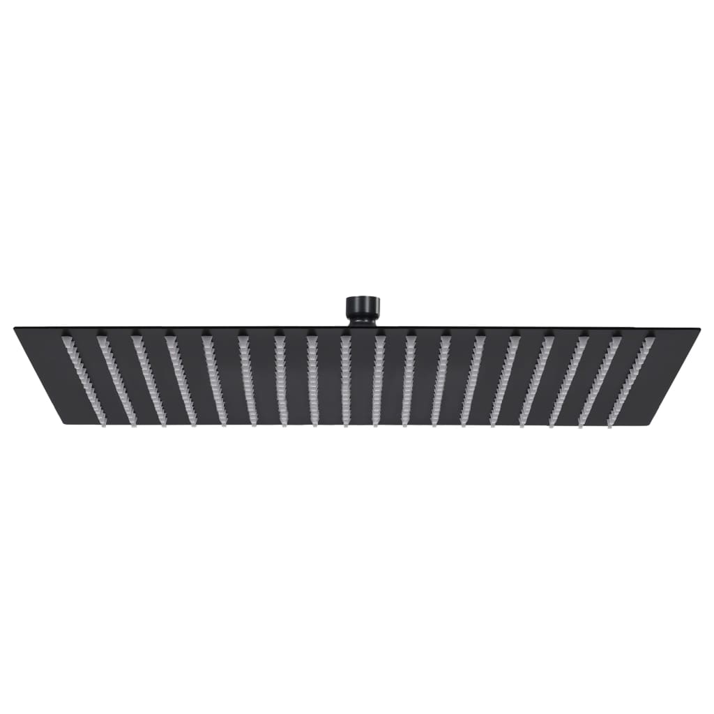 Testa Doccia A Pioggia In Acciaio Inox 20 Cm Rotonda Nera Nero