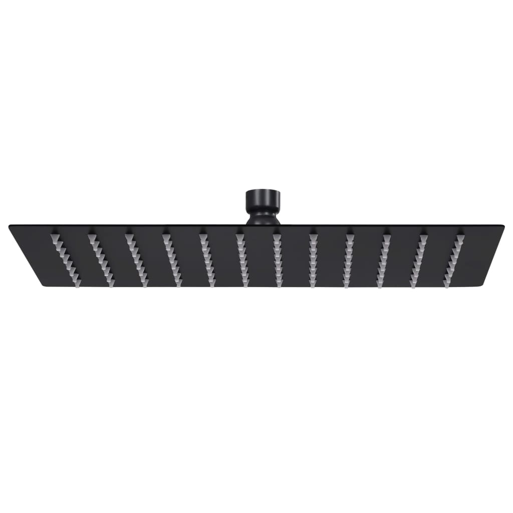 Testa Doccia A Pioggia In Acciaio Inox 20 Cm Rotonda Nera Nero