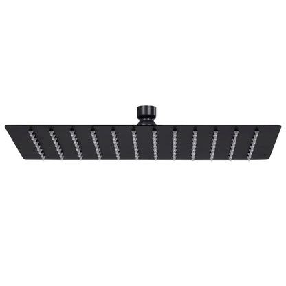 Testa Doccia A Pioggia In Acciaio Inox 20 Cm Rotonda Nera Nero