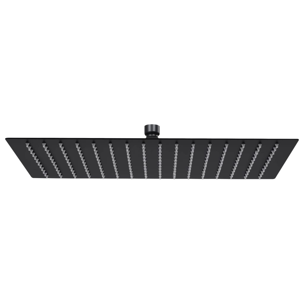 Testa Doccia A Pioggia In Acciaio Inox 20 Cm Rotonda Nera Nero
