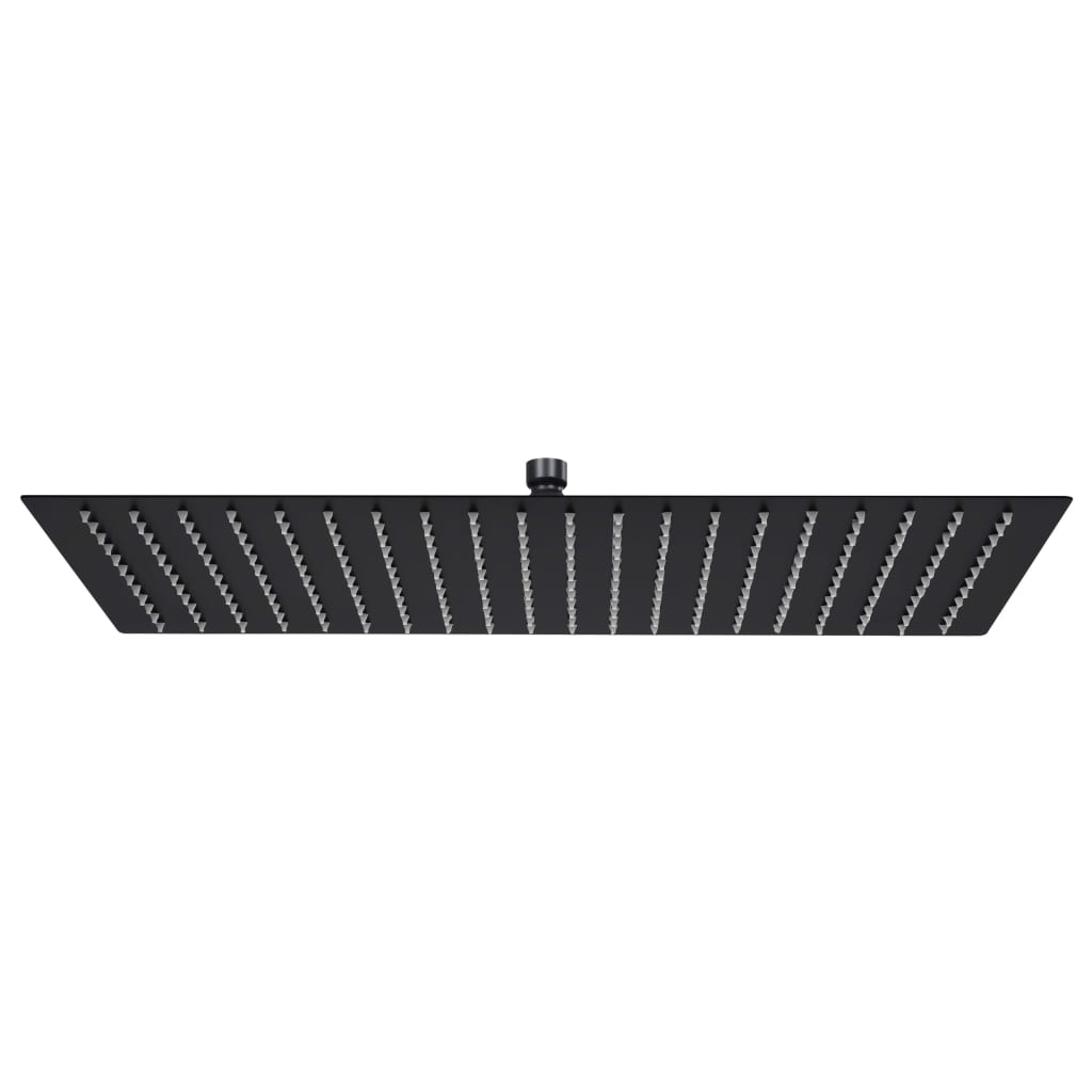 Testa Doccia A Pioggia In Acciaio Inox 20 Cm Rotonda Nera Nero