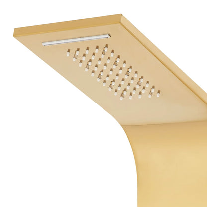 Pannello Doccia In Acciaio Inossidabile 201 Oro Curvo