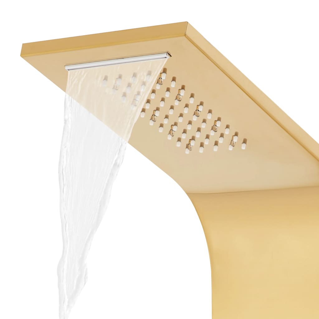 Pannello Doccia In Acciaio Inossidabile 201 Oro Curvo