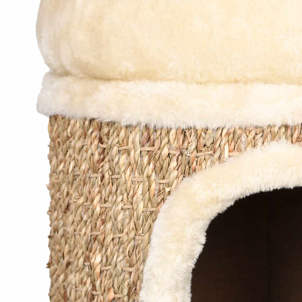 Cuccia Per Gatti Con Cuscino Lusso 33 Cm In Giunco