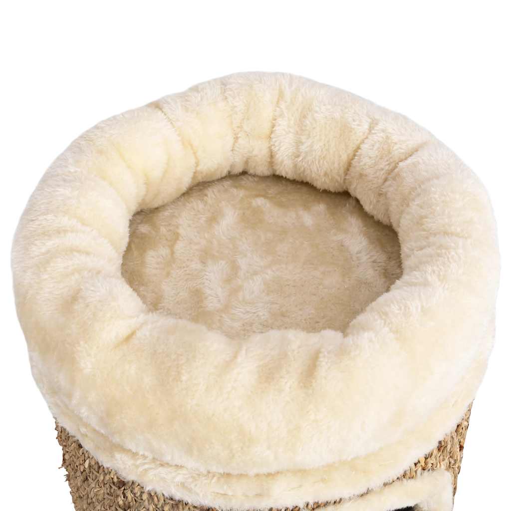 Cuccia Per Gatti Con Cuscino Lusso 33 Cm In Giunco