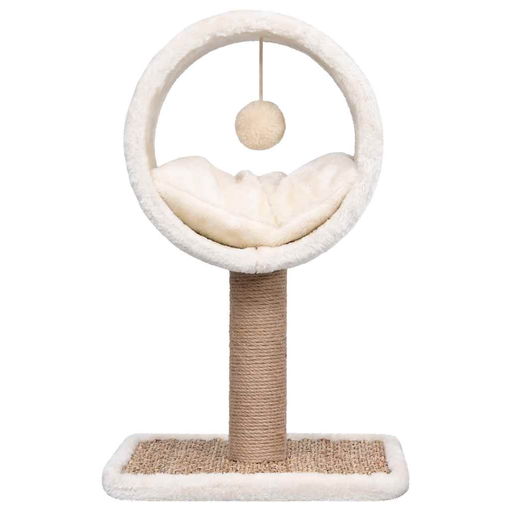 Albero Per Gatti Con Tunnel In Alto E Giocattolo 56Cm In Giunco
