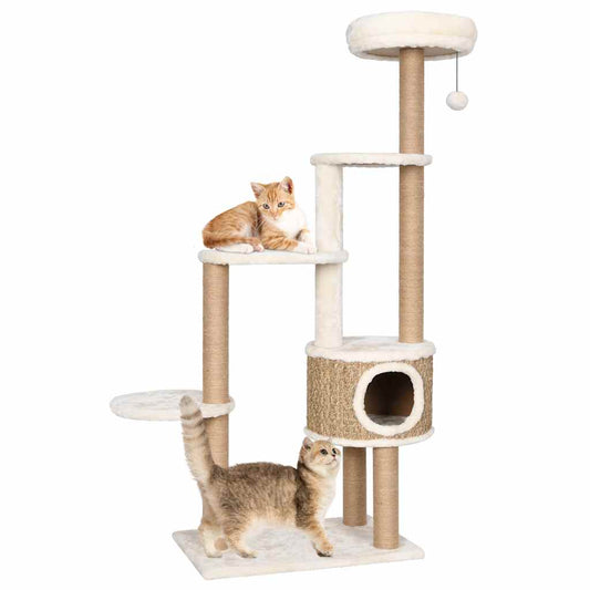 Albero Per Gatti Con Cuscino Lusso E Tiragraffi 148Cm In Giunco