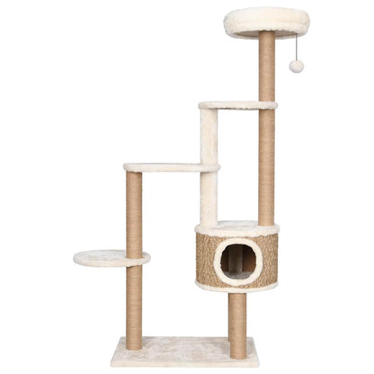 Albero Per Gatti Con Cuscino Lusso E Tiragraffi 148Cm In Giunco
