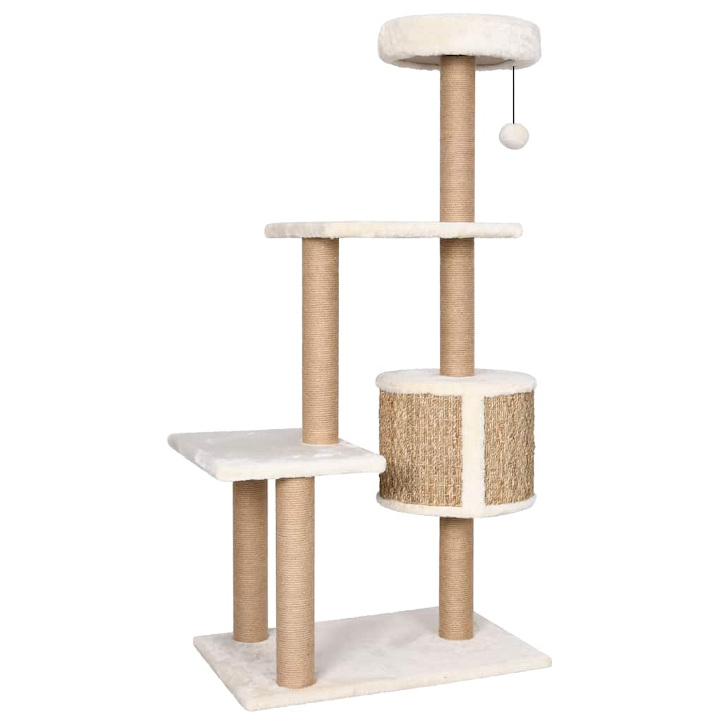 Albero Per Gatti Con Palo Tiragraffi 123 Cm In Giunco