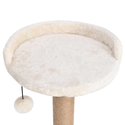 Albero Per Gatti Con Palo Tiragraffi 123 Cm In Giunco