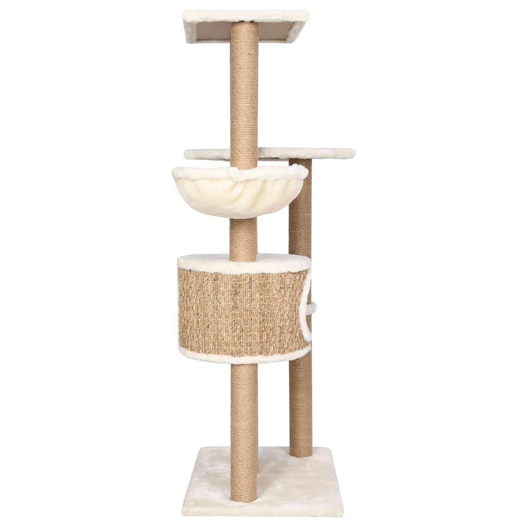 Albero Per Gatti Con Palo Tiragraffi 126 Cm In Giunco