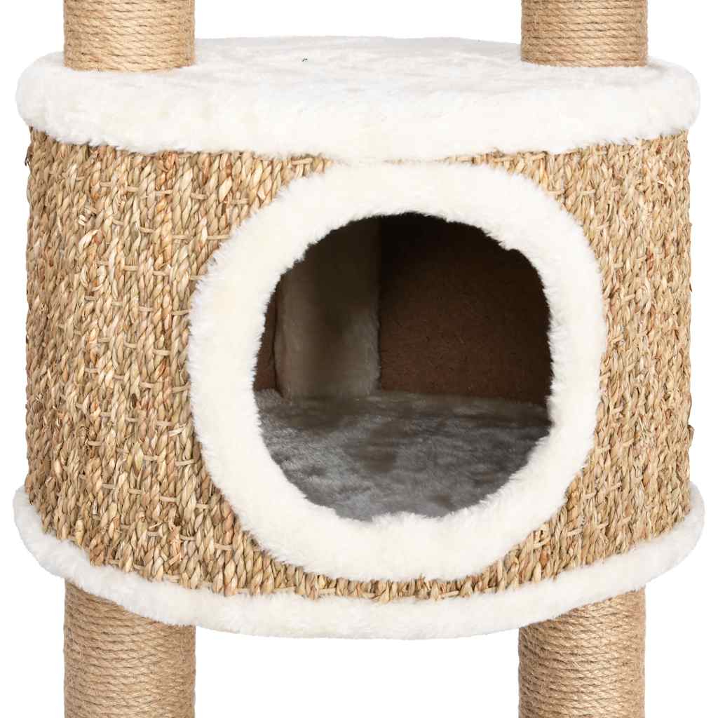 Albero Per Gatti Con Palo Tiragraffi 126 Cm In Giunco