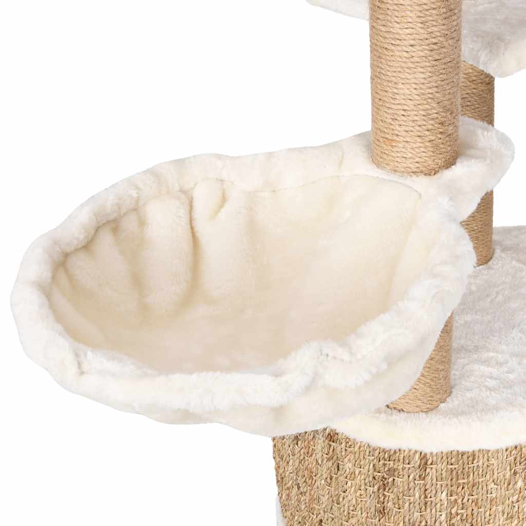Albero Per Gatti Con Palo Tiragraffi 126 Cm In Giunco