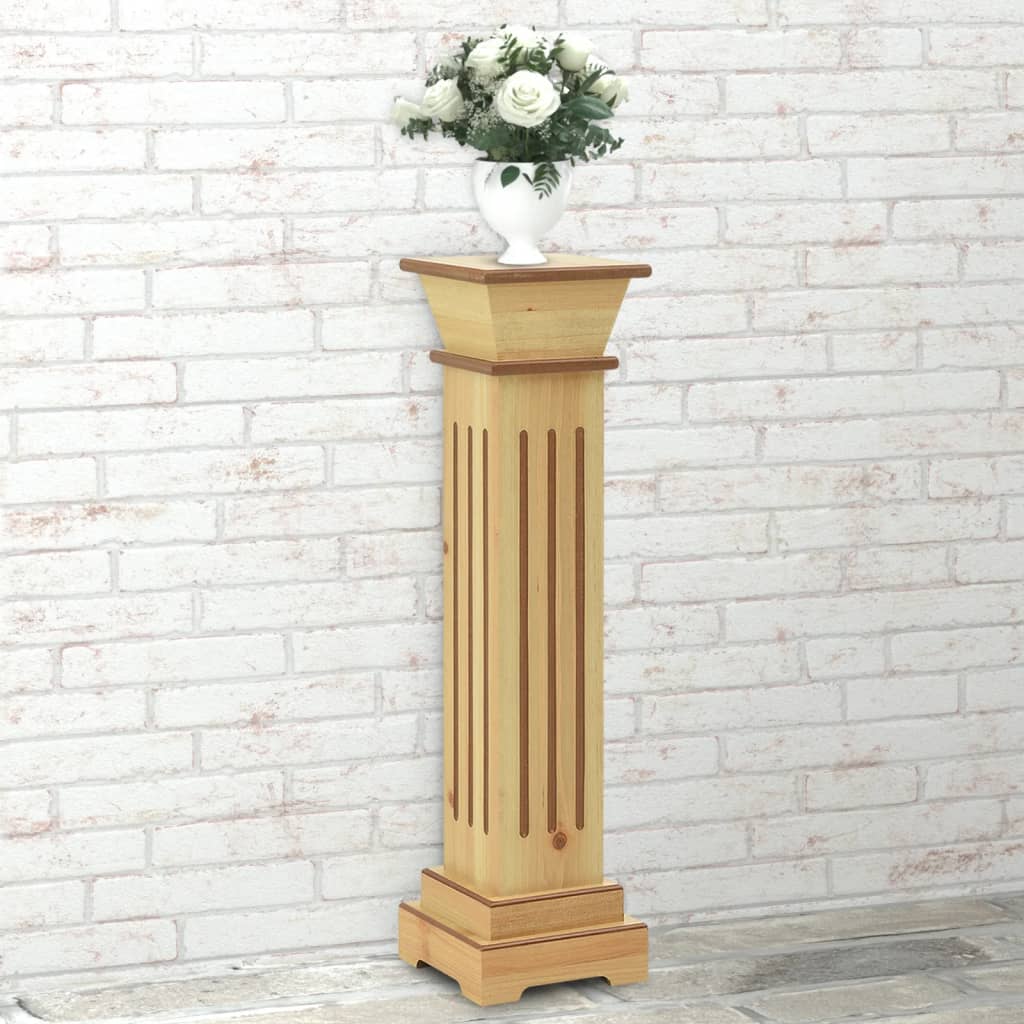 Piedistallo Per Piante Quadrato Classico Legno 17X17X66 Cm Mdf