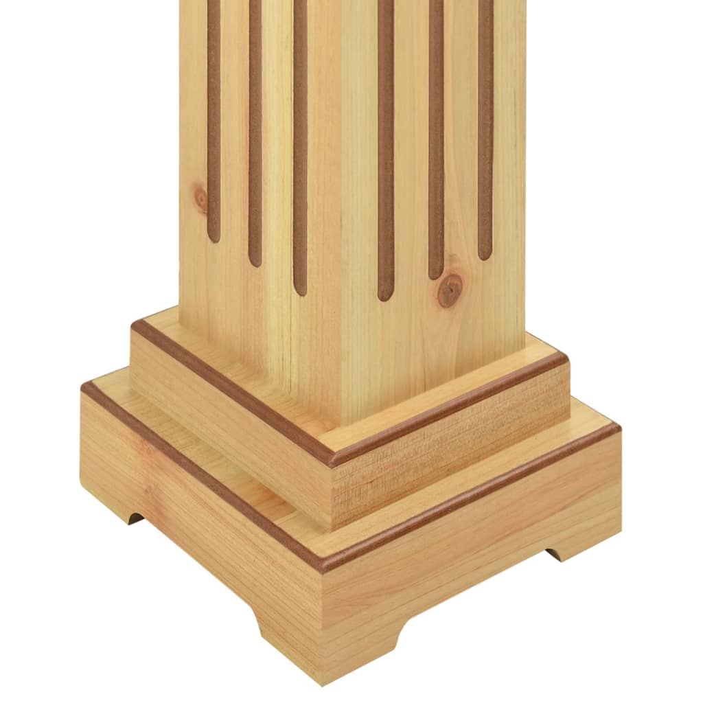 Piedistallo Per Piante Quadrato Classico Legno 17X17X66 Cm Mdf