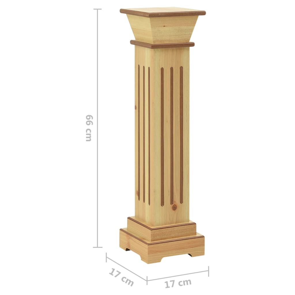 Piedistallo Per Piante Quadrato Classico Legno 17X17X66 Cm Mdf