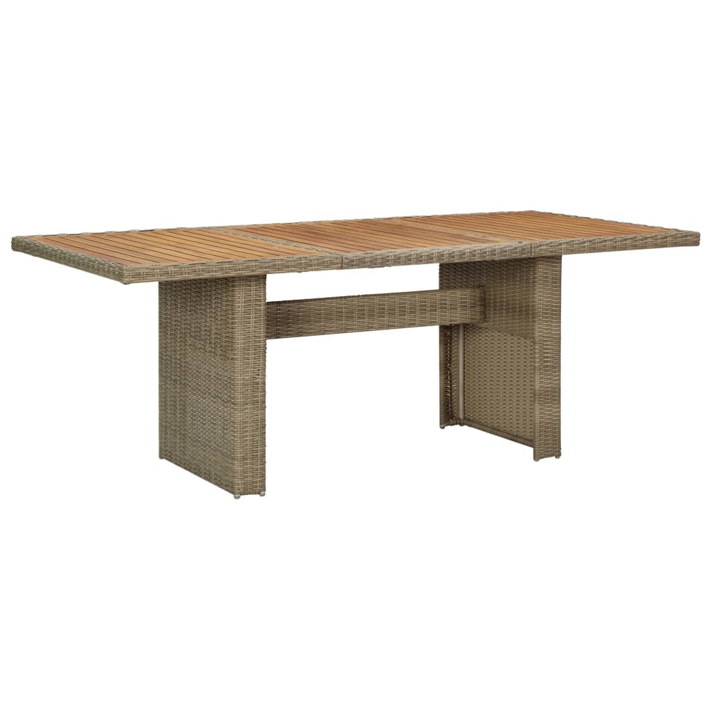 Tavolo Da Giardino 200X100X74 Cm In Vetro E Polyrattan