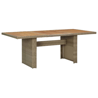 Tavolo Da Giardino 200X100X74 Cm In Vetro E Polyrattan