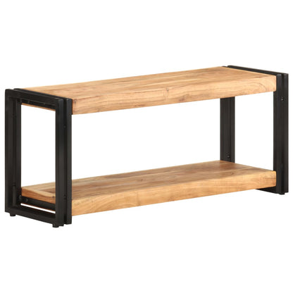 Mobile Porta Tv 180X30X40 Cm In Legno Massello Di Recupero Nero