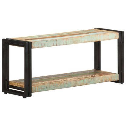 Mobile Porta Tv 180X30X40 Cm In Legno Massello Di Recupero Nero