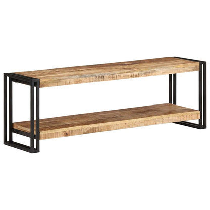 Mobile Porta Tv 180X30X40 Cm In Legno Massello Di Recupero Nero