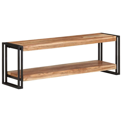 Mobile Porta Tv 180X30X40 Cm In Legno Massello Di Recupero Nero