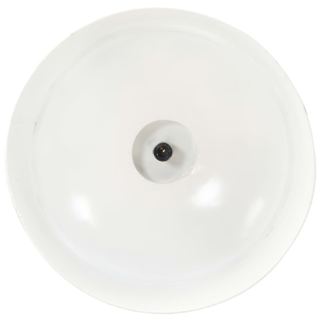 Lampada A Sospensione Industriale 32 Cm Bianca E27