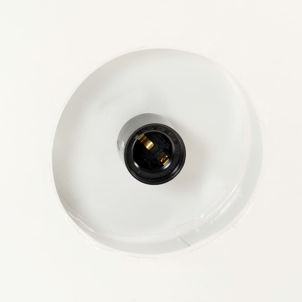 Lampada A Sospensione Industriale 32 Cm Bianca E27