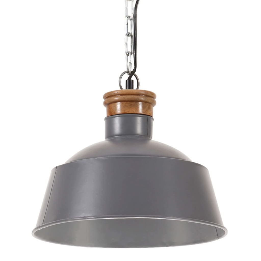 Lampada A Sospensione Industriale 32 Cm Bianca E27