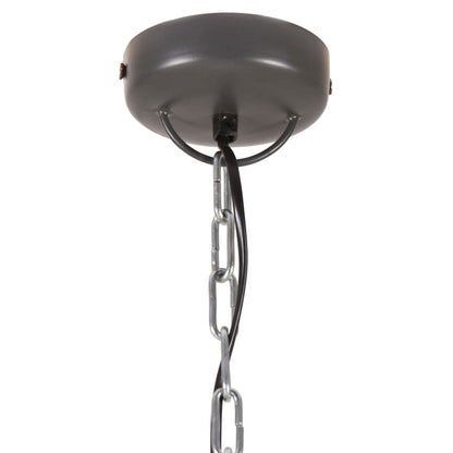 Lampadario Industriale Ferro E Legno Massello E27