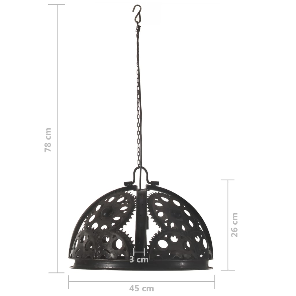 Lampada Industriale Da Soffitto Design Ruote 45 Cm E27