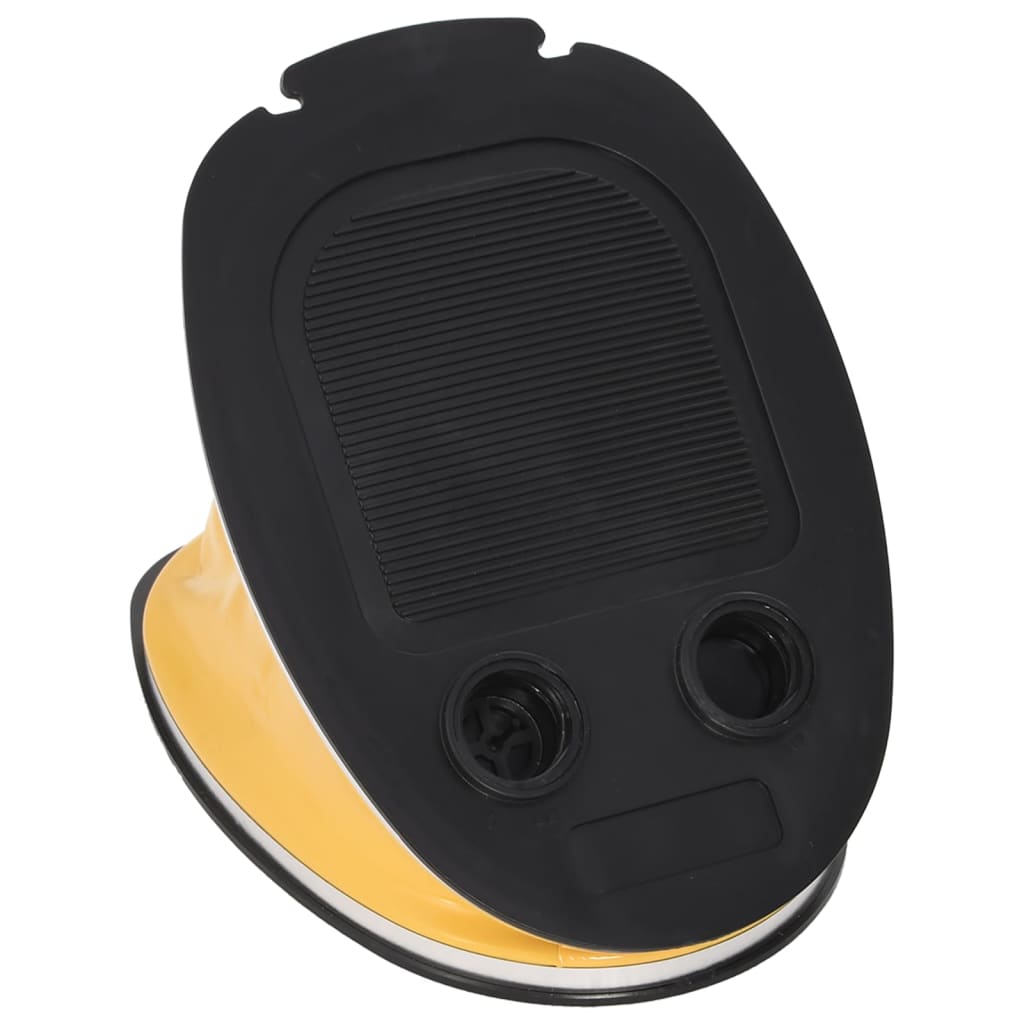 Pompa A Pedale 26X18 Cm In Pp E Pe Grigia E Gialla Nero Lucido