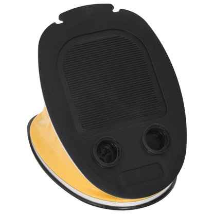 Pompa A Pedale 26X18 Cm In Pp E Pe Grigia E Gialla Nero Lucido