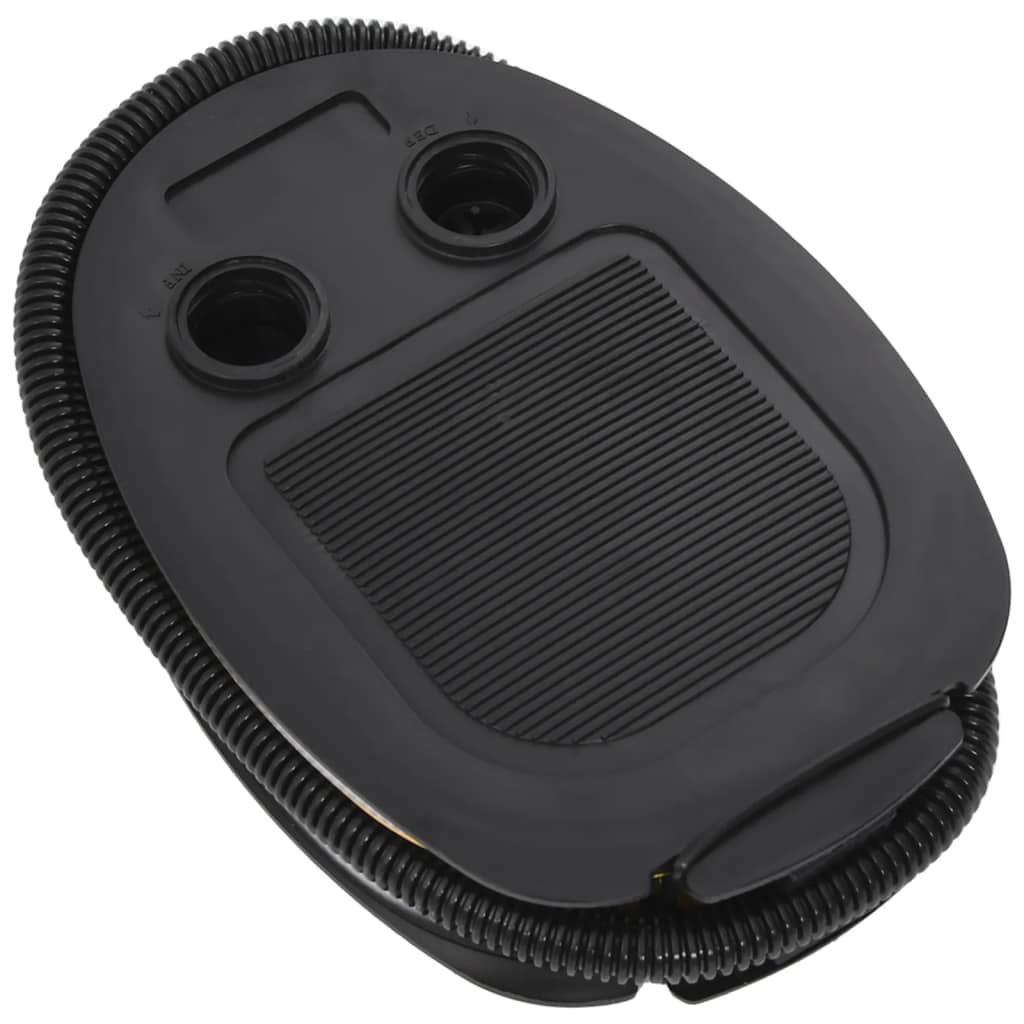 Pompa A Pedale 26X18 Cm In Pp E Pe Grigia E Gialla Nero Lucido