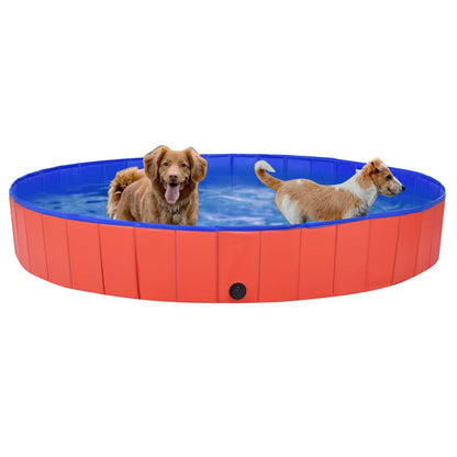 Piscina Per Cani Pieghevole Rossa In Pvc