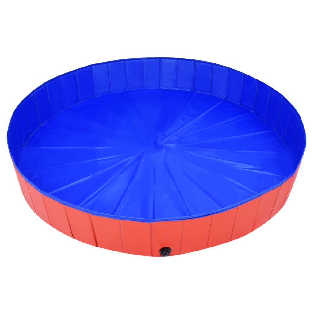 Piscina Per Cani Pieghevole Rossa In Pvc