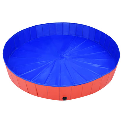 Piscina Per Cani Pieghevole Rossa In Pvc